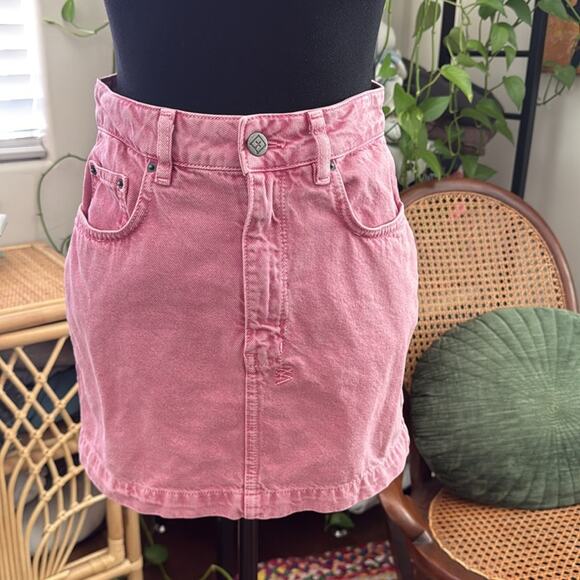 Ksubi Dusted Pink Super X Denim Mini Skirt & Snap Up Shacket Set - Picture 3 of 8